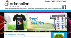 Desktop Screenshot of adrenalineprinting.com.au